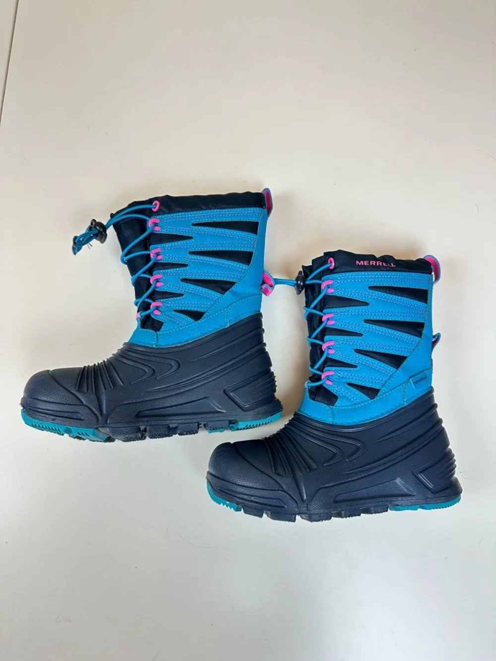 Merrell Girls Snow Boots Snow Quest Lite 3.0 Jr Waterproof Blue 12 Insulated